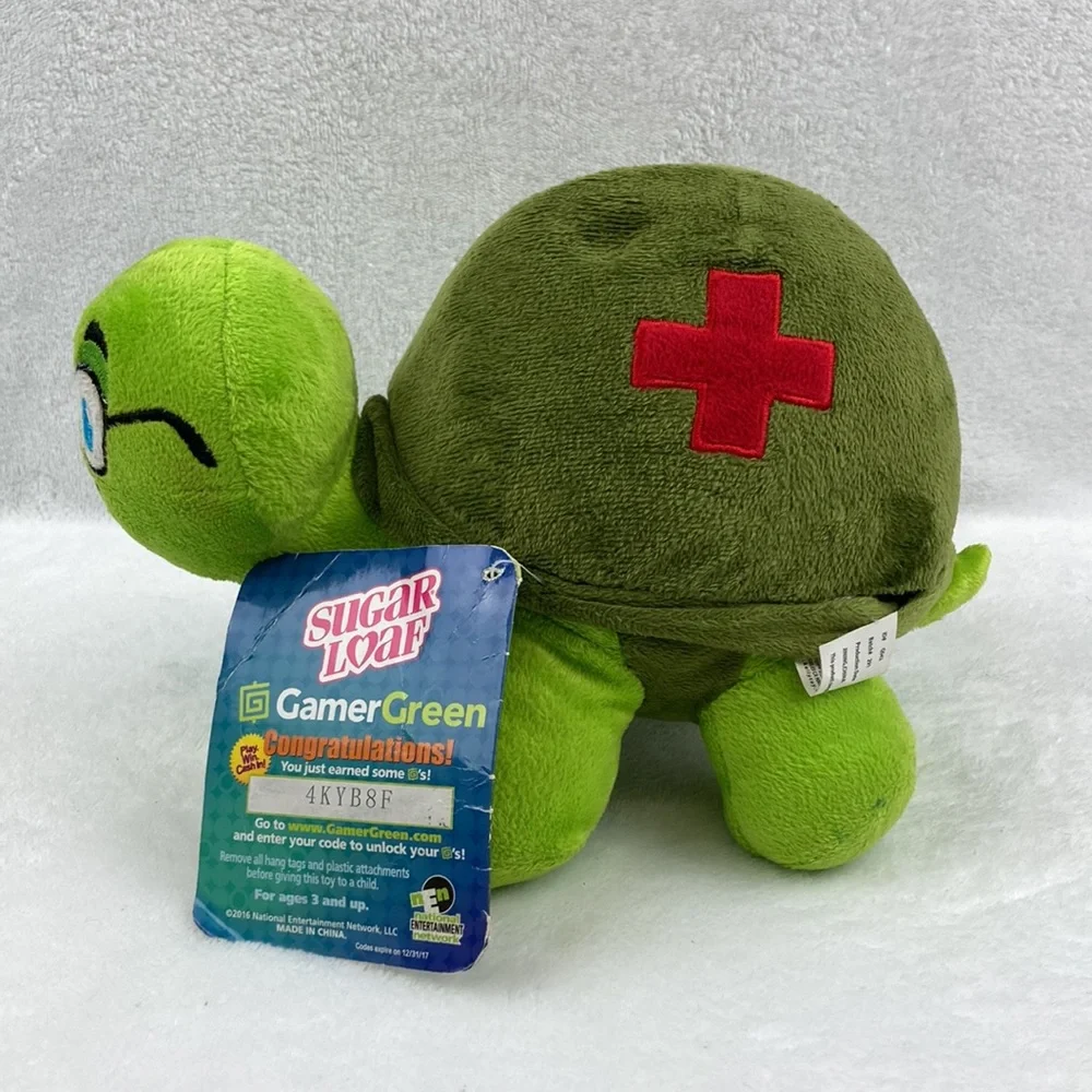 Kellytoy Sugar Loaf Green Turtle Force Plush Toy Medic 10” NWT